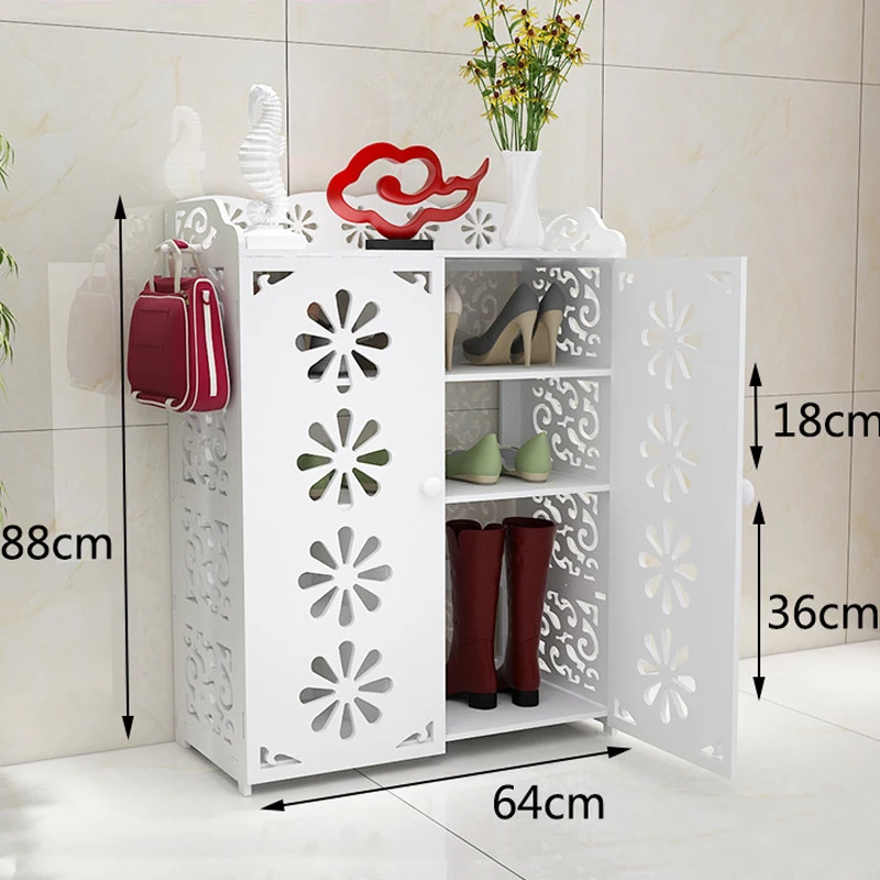 European Style Multi-layer Shoe Rack Flower Shoe Shelf Dustproof Shoes Storage Cabinet DIY Shoe Organizer Luxury Furniture