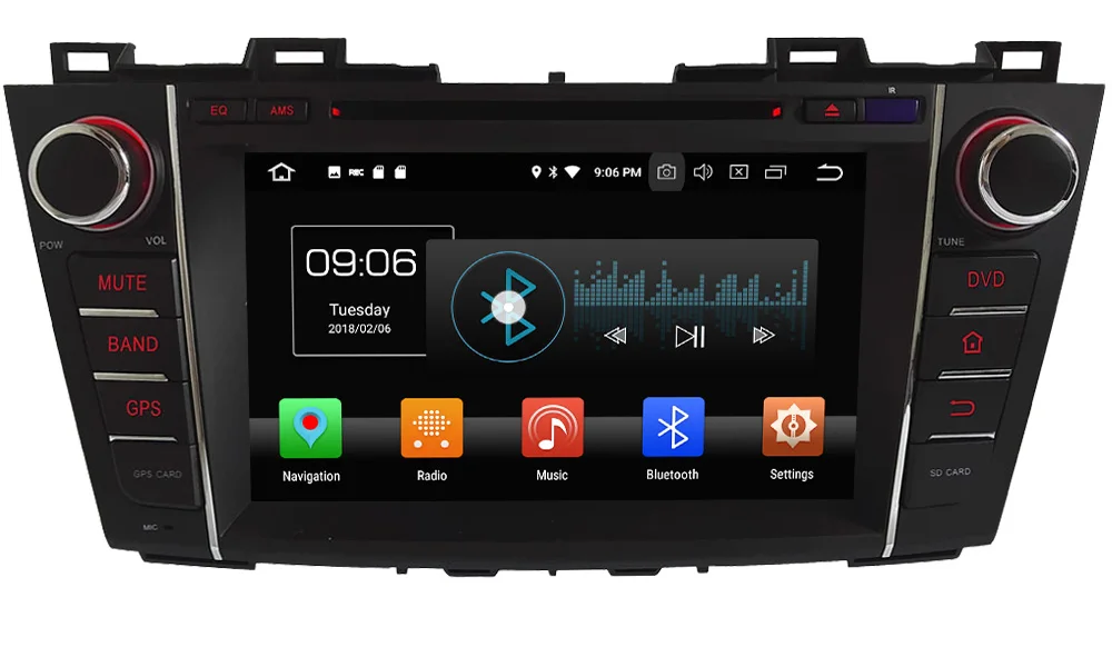 Sale 8" Octa Core 4G Android 8.1 4GB RAM 64GB ROM BT Car DVD Multimedia Player Radio Stereo GPS Glonass For Mazda 5 Premacy 2007-2013 0