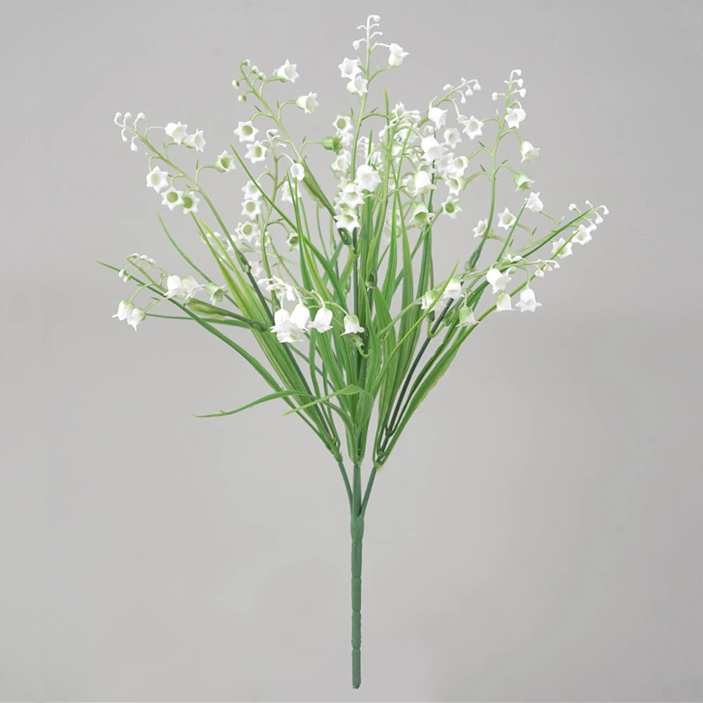 

Artificial Flowers for Wedding Home Decoration DIY Craft Gift Bride Wreath Scrapbooking Fake Flower Valley Lily Orchid