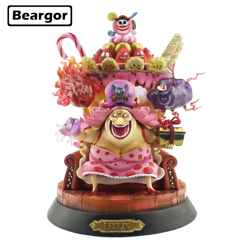 

New 10" One Piece Four Emperors Yonko Big Mom Pirates Charlotte Linlin Boxed 25cm PVC Anime Action Figure Model Doll Toys Gift