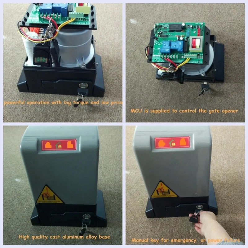 Automatic Remote Control Sliding Gate Motor Opener Kit With Magentic Limit Switch Driving Less Than 800kgs Portal For Access