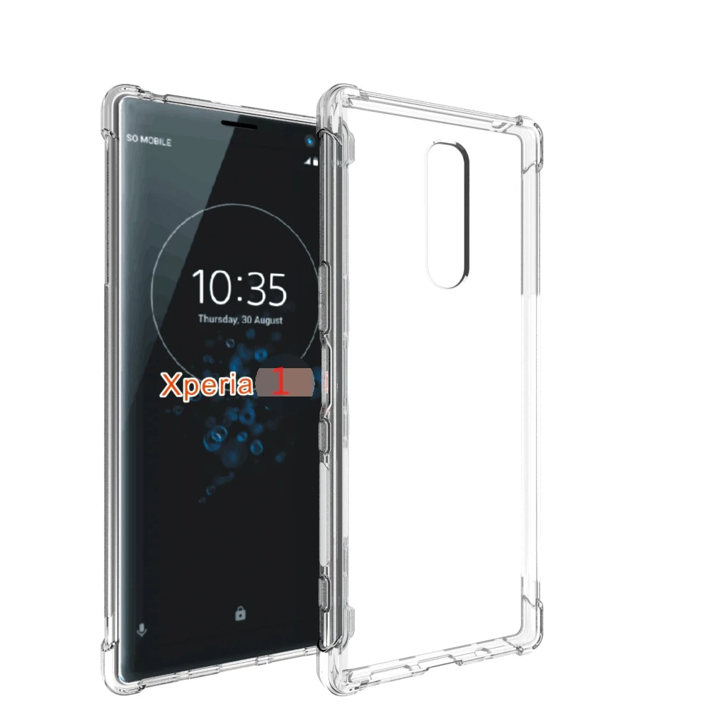 20 шт./лот/партия противоударный прозрачный мягкий чехол из ТПУ для sony Xperia 1