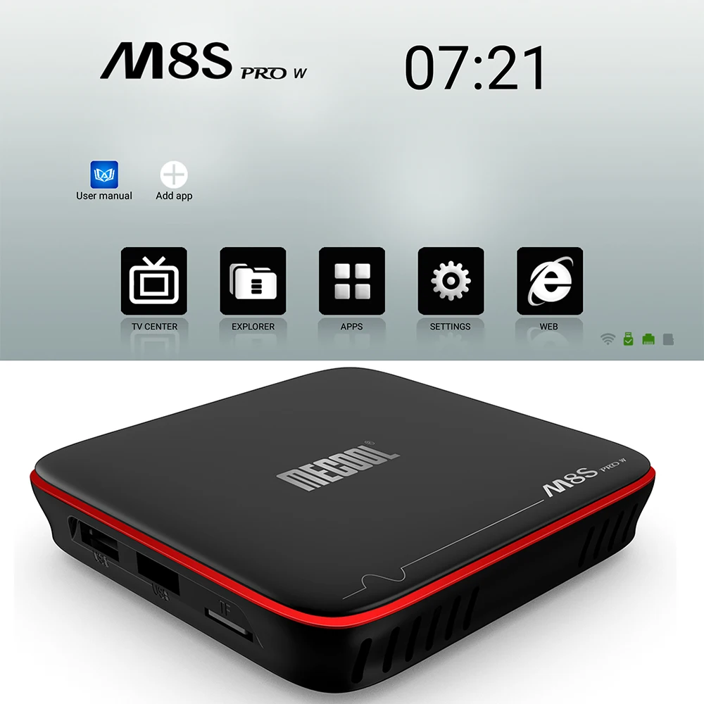 M8S PRO W Голосовое управление 2G 16G Smart TV Box Android 7 1 Amlogic S905W четырехъядерный HDMI 2 4G WIFI