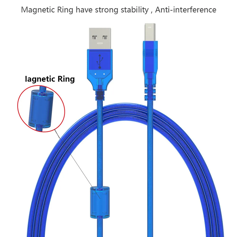 Высокоскоростной USB 2,0 type A to B Кабель для принтера со штыревыми соединителями для лазерного принтера hp