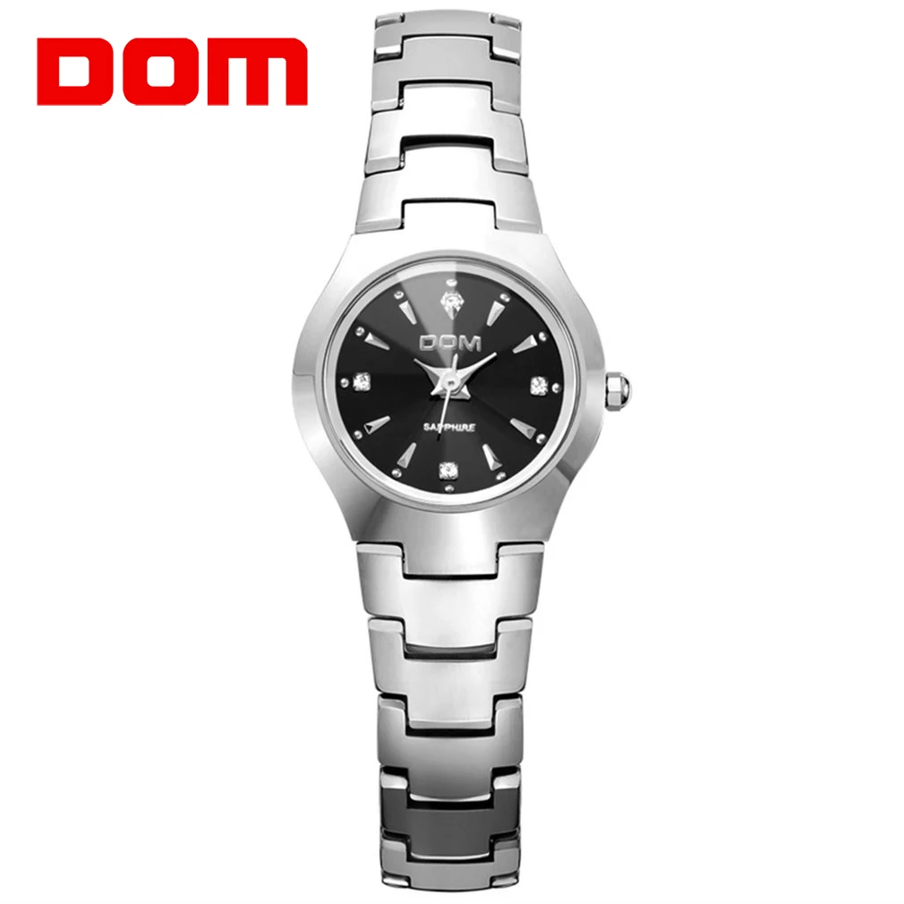

DOM Unique Design Women Wrist Watch Tungsten Steel Strap Casual Business Quartz Wrist Watch Best Birthday Gift