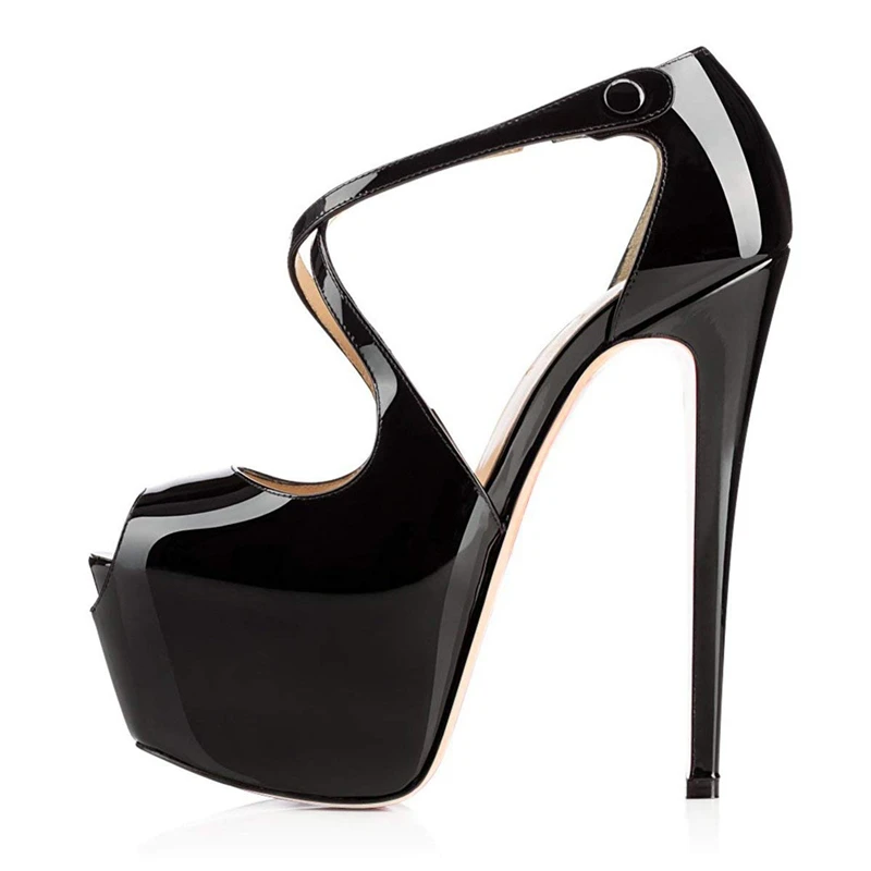 LAPOLAKA NEW BIG Size 45 Dropship Party Shoes Woman Sexy Platform 15cm High Heels Peep Toe Women's Shoes Sandals PUMPS