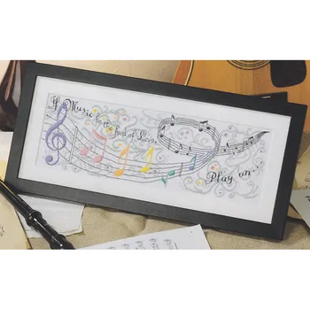

Printed & Counted Cross Stitch "Music score" DIY Embroidery Cross Stitch kit decorative patterns embroidery needlework sets