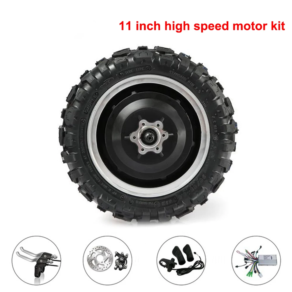 Flash Deal hub motor kit 11 inch 60V 72V 1000W 1500W electric bike conversion kit 270mm Tire Motor Wheel For Scooter Forward 100-120km/h 0