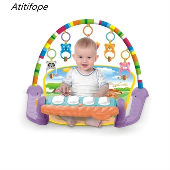 

Baby activity gym mat waterproof table floor palymats soft toy baby activities mats with piano newborn baby educational mats