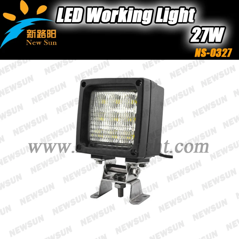 

One free shipping led working lights for factory machines construction vehicles led running head lights 27w 10-30V led work lamp