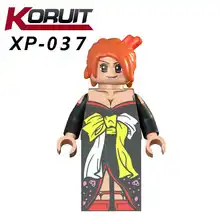 100 шт./лот xp037 цельные фигурки героев Луффи нами Roronoa Зоро сандж Робин строительные блоки игрушки для детей XP036-041