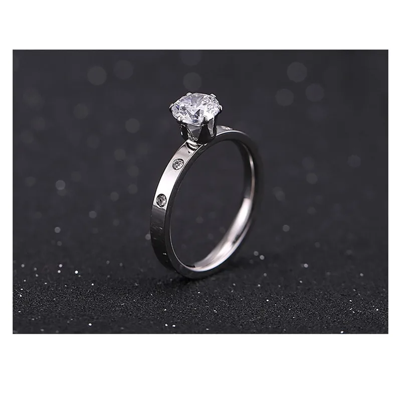 Модные женские кольца из нержавеющей стали с камнями, парные кольца на День святого Валентина, свадебные и обручальные кольца