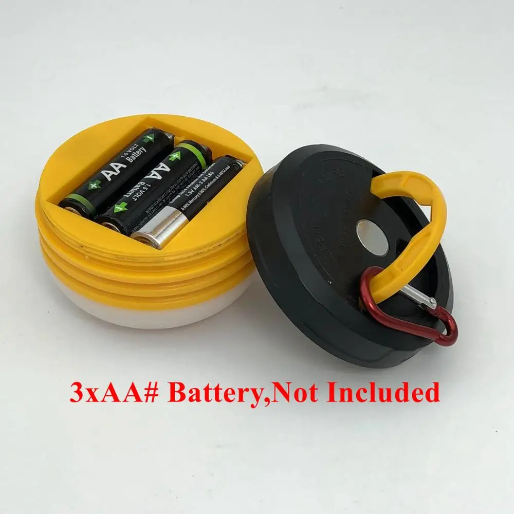 Magnetic LED Portable Camping Lantern Mini Size Aluminium Hook AA Battery 3 Mode Waterproof For Tent Outdoor