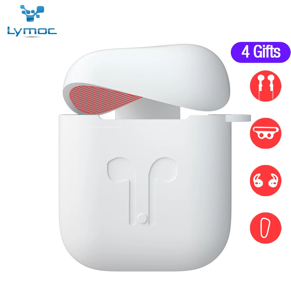 

LYMOC Protective Group Earphone Cases For Airpods 1 2 Anti-Loss Line Anti-Loss Line Anti-Slip Silica Gel for Airpods 2 Earbuds