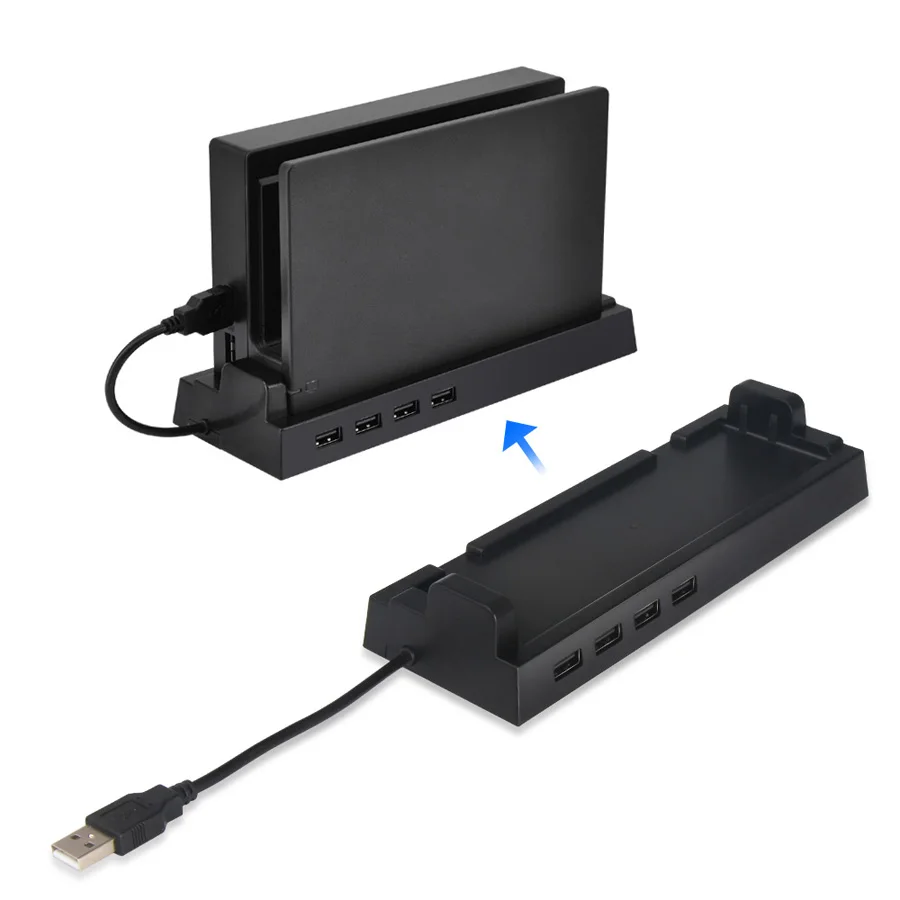Высококачественный держатель для игровой консоли, внешний разветвитель, адаптер расширения, 4 USB 2,0, концентратор, док-станция для Kind Switch NS Stand