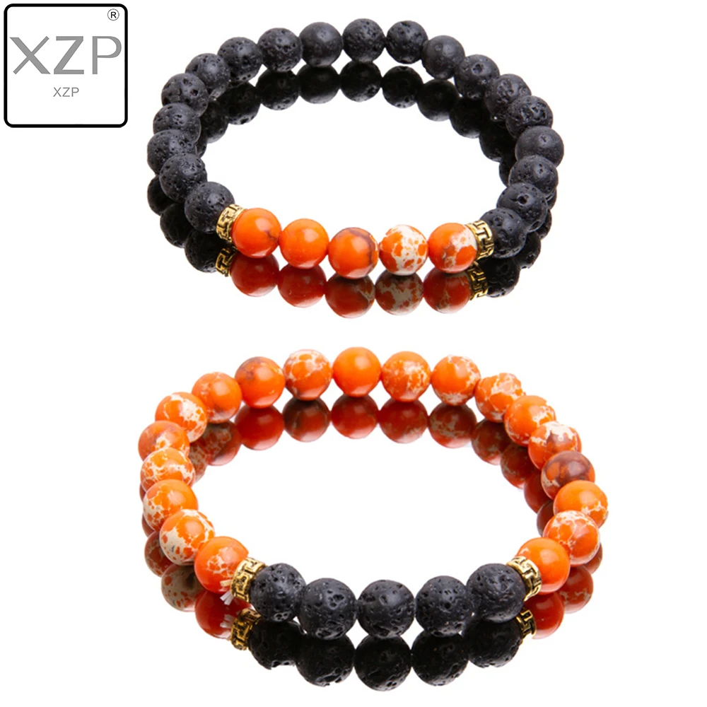 

XZP Natural Stone Strand Hologram Bracelets Bangles Lava Healing Yoga Balance Beaded Reiki Buddha Prayer Bracelet Jewelry
