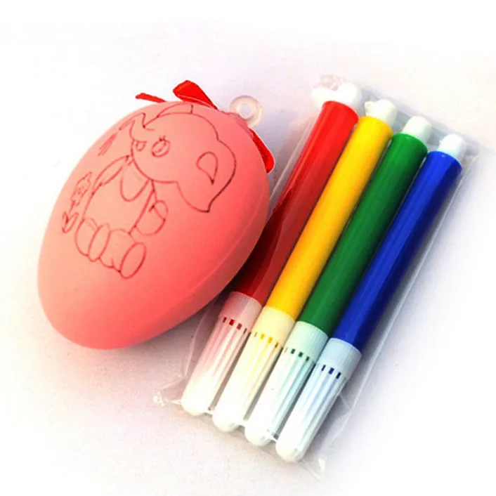 Картина цвет яйцо с водой цвет ручка Дети DIY игрушка пасхальное яйцо обучающие игрушки дети случайный цвет