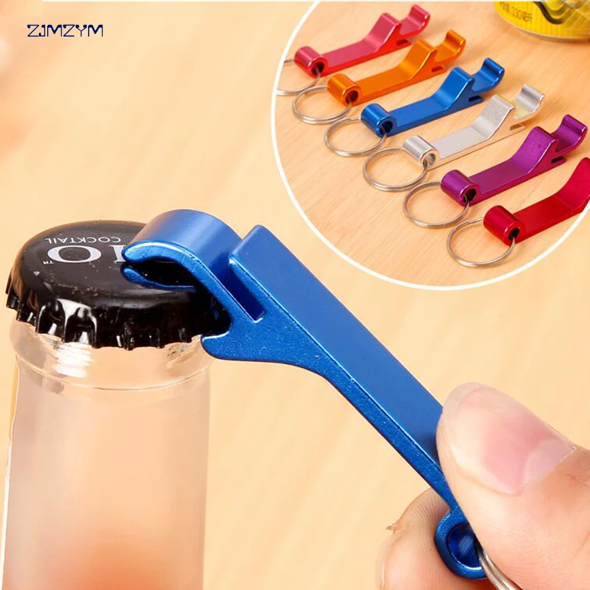 Beer Bottle Opener Keychain 1 Pocket Aluminum Beer Bottle Opener can