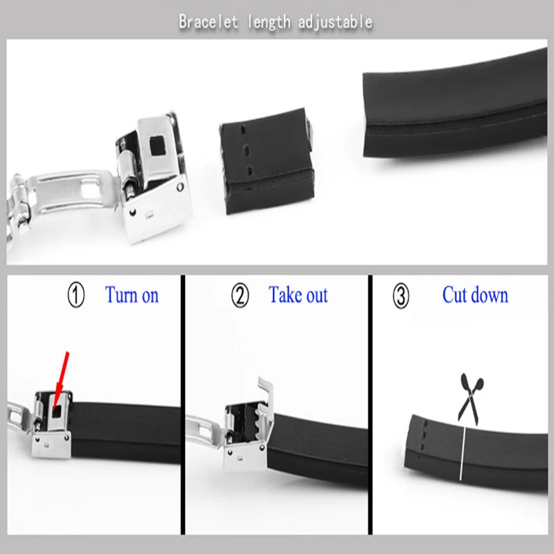 Qevila 2019 Hot Bracelet Men Fashion Fire Simple Stainless Steel Adjustable Bracelets for Men Korean European Style Bangles Gift (12)