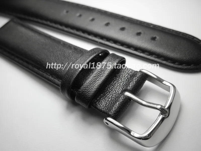 18mm 19mm 20mm 21mm 22mm soft high quality leather watchband plain leather cowhide men and women strap for Tissot Seiko Casio image_2