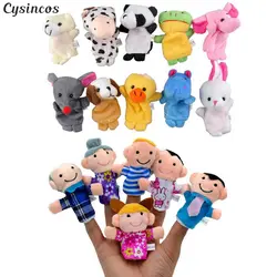 CYSINCOS 10 шт. милые Мультяшные зоологические животные пальчиковые игрушки из плюша игрушки детские куклы для детей Мальчики Девочки