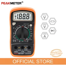 Официальный PEAKMETER MAS830L портативный ручной мультиметр для постоянного или переменного тока Измеритель сопротивления напряжения