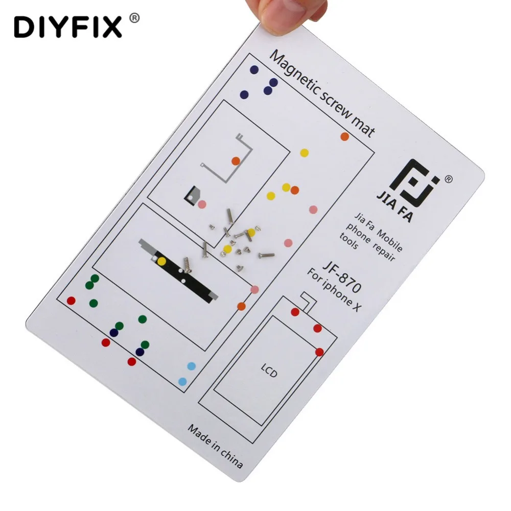 DIYFIX 1 шт. Магнитный винт коврик для iPhone 4, 4S, 5, 5S, 6 S, 6S Plus направляющая винтовая прокладка, хранитель карты, коврик, инструменты для ремонта мобильного телефона