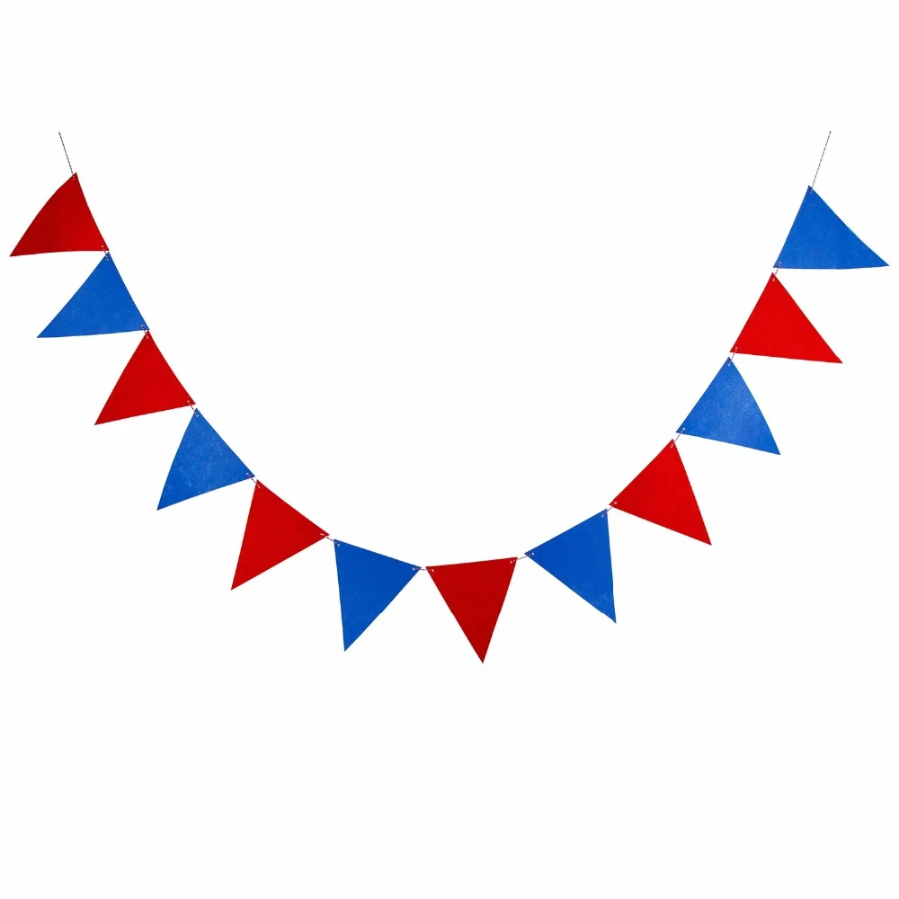 Red Blue Banner Captain Of America Nursery Flags Bunting Garland