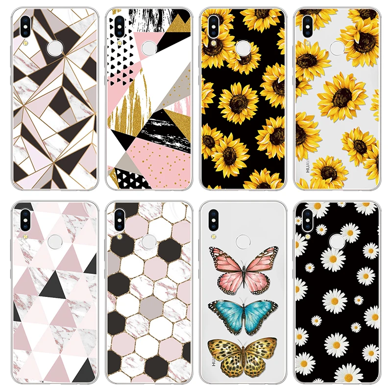 

Flower Soft Silicone TPU Coque For Huawei Honor 8 8C 8X View 20 10 Play 8A 9 Lite 7 7C 7X 7A Pro 4A 4C 5X 5C 6A 6C 6X Cover Case