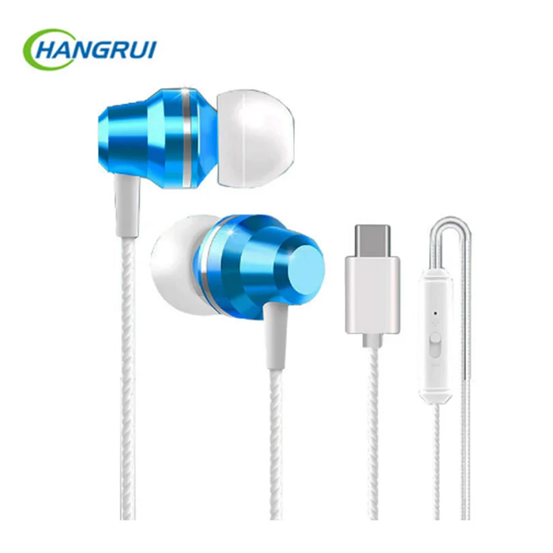 

Hangrui 3.5mm Type C Jack Earphone with Microphone for Letv 2 2 max x620 X900 2pro Type C mobilphone Wired Control Headset