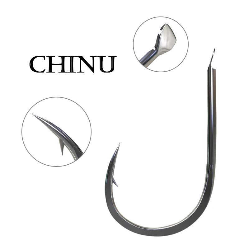 

100pcs/Lot Chinu Barbed Fishing Hooks Black Circle High Carbon Steel Sharpened Bait Tackle Strong Fishhook Sizes 1 2 3 4 5 0.3