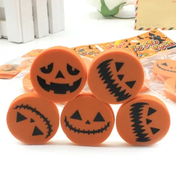 

3PCS Creative Halloween Rubber Pumpkin Eraser A Bag Of 3 Packs Student Stationery Gift Child Reward Office&School Supplies