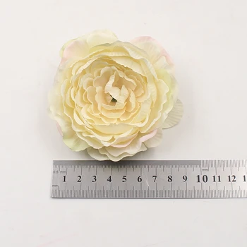 

20pcs/lot 9cm Peony Head Artificial Silk Flower For Wedding Decoration DIY Scrapbooking Handmade Craft Accessories Wreath Flower