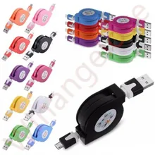 Выдвижной micro USB кабель 1 м 3Ft плоский узловой micro 5pin usb-шнур наборы аксессуаров для телефонов для Samsung Galaxy S6 s7