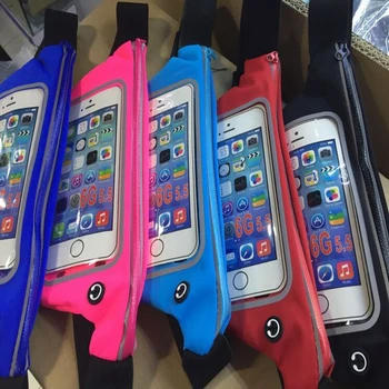 

50pcs/lot Universal Waterproof Running Sports Waist Belt Phone Bags Case For iPhone 6 7 7 Plus Samsung Galaxy S6 S7 Mobile Phone