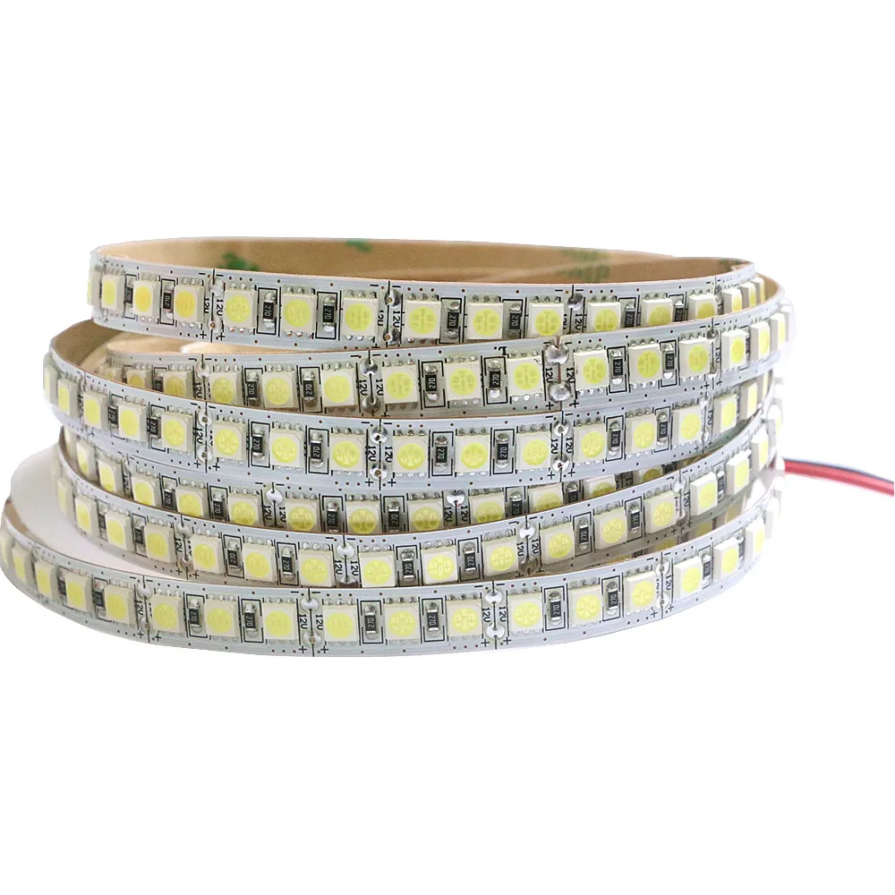 Светодиодная лента 5050 DC12V 120 светодиодов/м гибкая светодиодная RGB Холодный/теплый