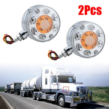 

Shell Turn Signal Lamps Brake ABS PC lens Super Bright Roof Lights 24 LED Pedestal White+Amber+Red 2Pcs