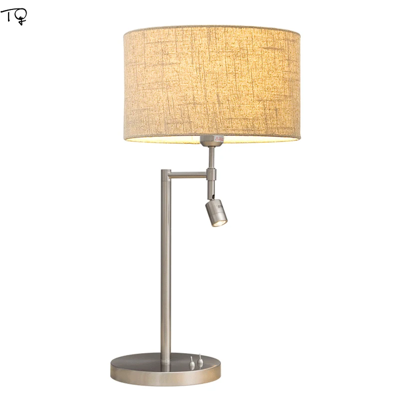 

Double Switch Romantic Modern Warm Dimming Nordic Table Lamp Led E27 Bedroom Bedside Living Room Reading Art Decor Wedding 220V