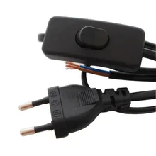 2*0,75 мм2 Европа вилка шнур питания лампы AC 220 В VDE кабель освещения шнур питания ЕС вилка провода с 303 вкл/выкл переключатель 1,8 м 1 шт