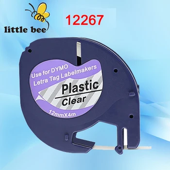 

1pcs DYMO LetraTAG 12267 LABEL DYMO 12267 for DYMO LetraTAG label maker dymo 12MM*4M Black on Clear (Plastic)