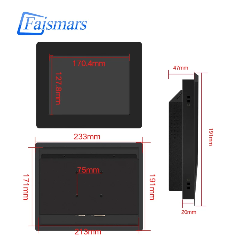 M084-RF/8,4 дюймов 800x600 стойка 4:3 Стандартный экран портативный VGA небольшой промышленный Медицинский микроскоп монитор ЖК-экран дисплей