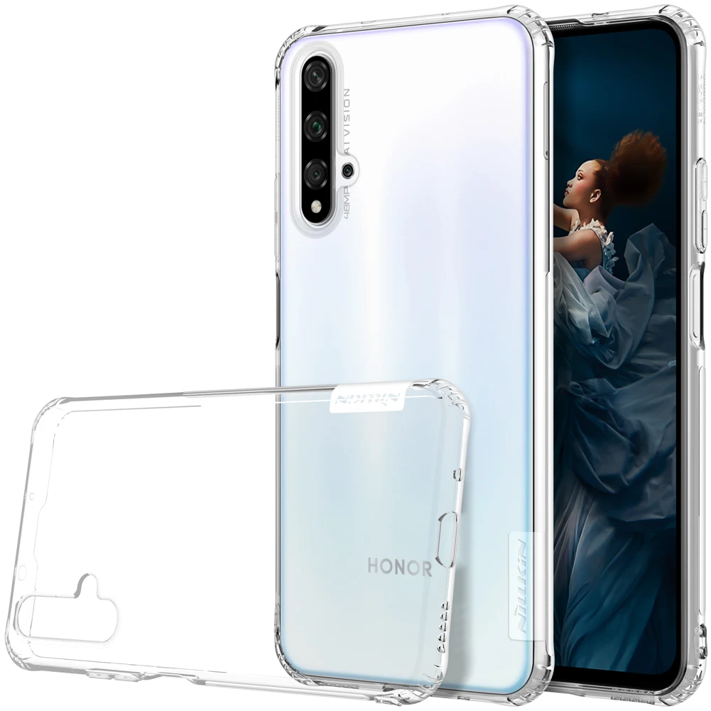 TPU чехол для huawei Honor 20 Pro 20S Nova 5T корпус Nillkin натуральный прозрачный мягкий Кремний Мягкий чехол huawei Honor 20 чехол - Цвет: Transparent