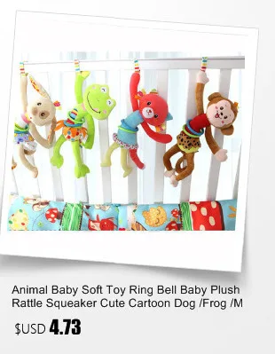 Baby hanging bell with BB bell baby bed safety seat plush toy Hand Bell Multifunctional Plush Toy Stroller Mobile Gifts WJ141