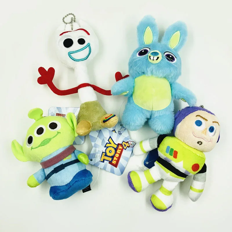 

Dropship 12-15cm Cartoon Movie TS4 Plush Toys Forky Woody Alien Buzz Rex Lightyear Stuffed Doll Keychain Bag Accessories
