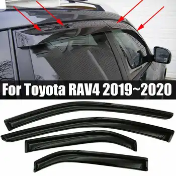 

4Pcs/Set Side Wind Window Deflectors Visor Car Windshield Rain Guard Deflectors For Toyota RAV4 2019~2020