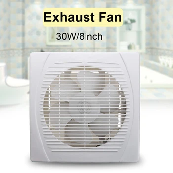 

30W 8 Inch 220V Exhaust Fan High Speed Low Noise Toilet Kitchen Bathroom Window Ceiling Wall Glass Small Ventilator Extractor