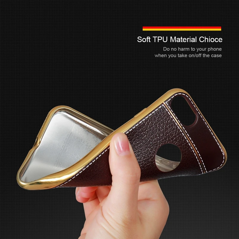 KISSCASE-Litchi-Grain-Case-For-iPhone-X-10-Soft-TPU-Cases-For-iPhone-8-7-6(5)