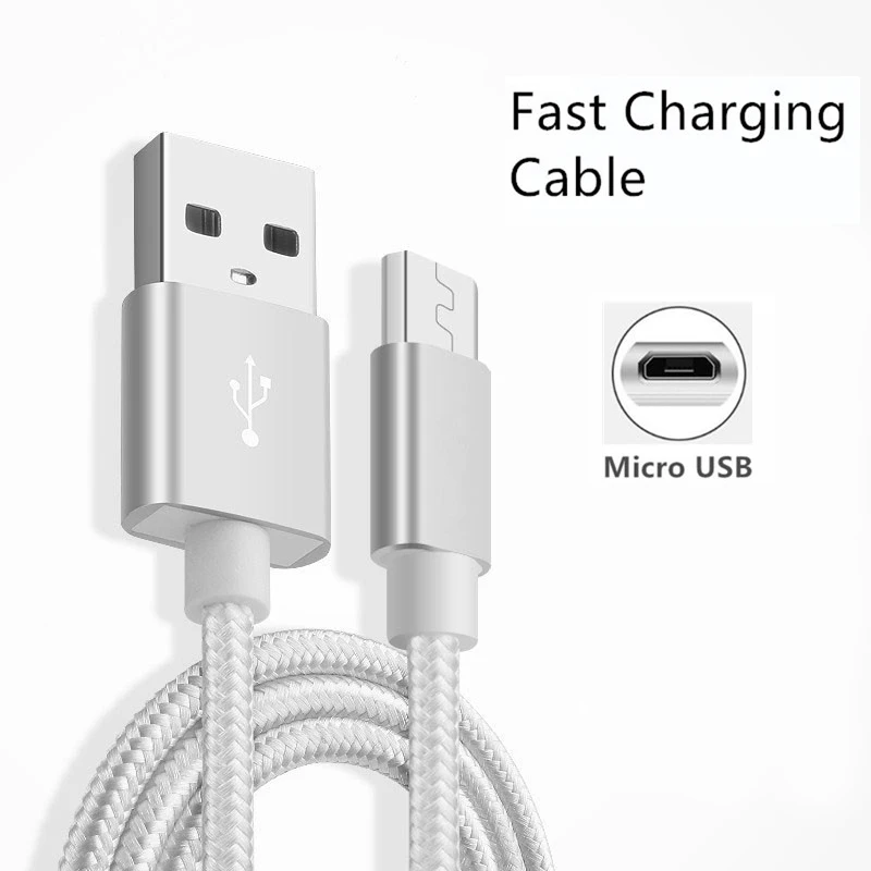 

Micro USB Nylon braided Sync Fast charging data cable for Asus Huawei Xiaomi Samsung Micro usb Andriod Devices