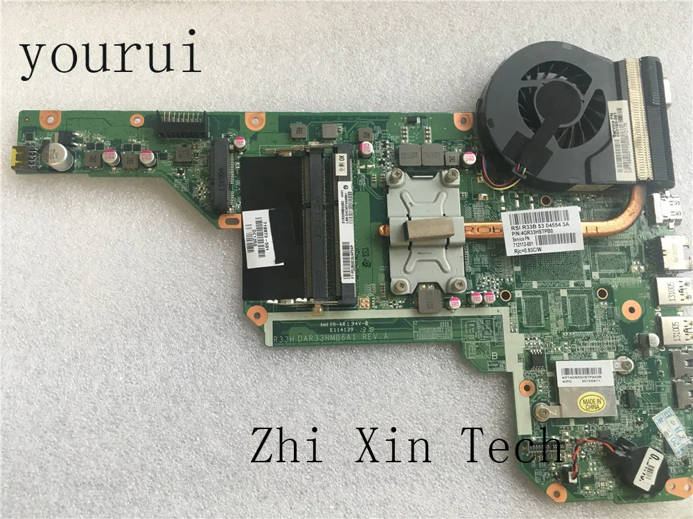 Yourui 710873-001 710873-501 710873-601 DAR33HMB6A1 для струйного принтера HP Pavilion G4-2000 G6-2000 Laaptop