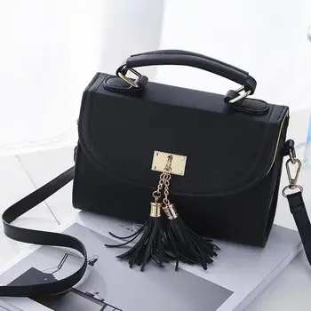 

062417 new hot women fashion small flap bag lady tassel shoulder bag